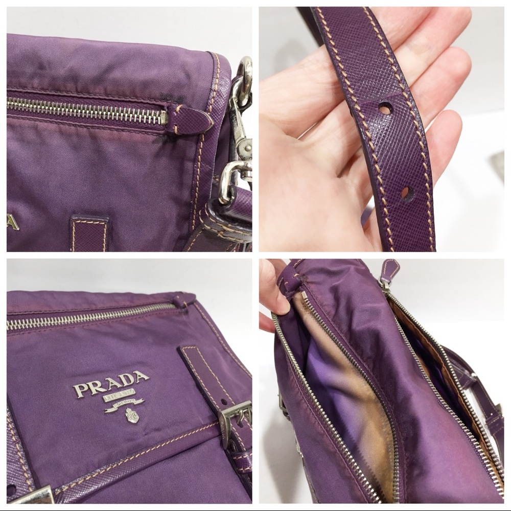❤️SOLD❤️Prada purple Tessuto nylon crossbody bag - Picture 6 of 11